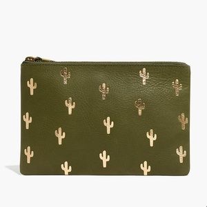 The Leather Pouch Clutch: Cactus Embossed Edition